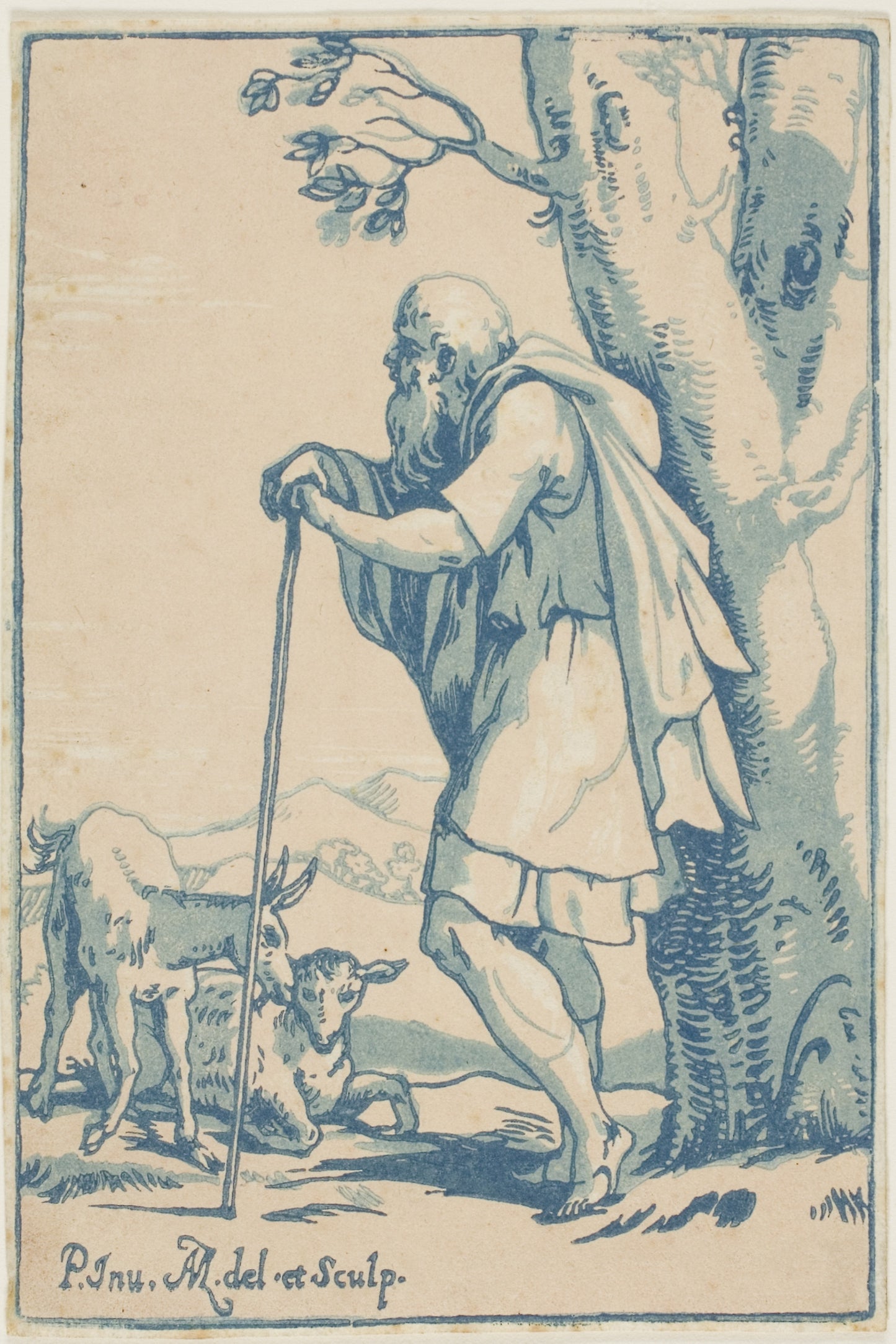 The Old Shepherd - Conte Anton Maria Zanetti, Poster Print Wall Art