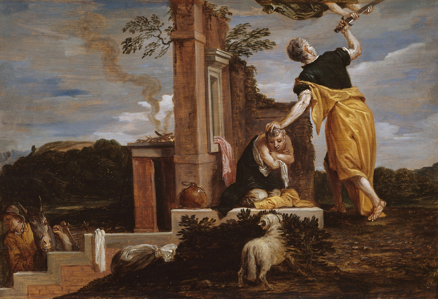 Abraham's Sacrifice of Isaac - David Teniers the Younger (Flemish, 1610–1690), Poster Print Wall Art