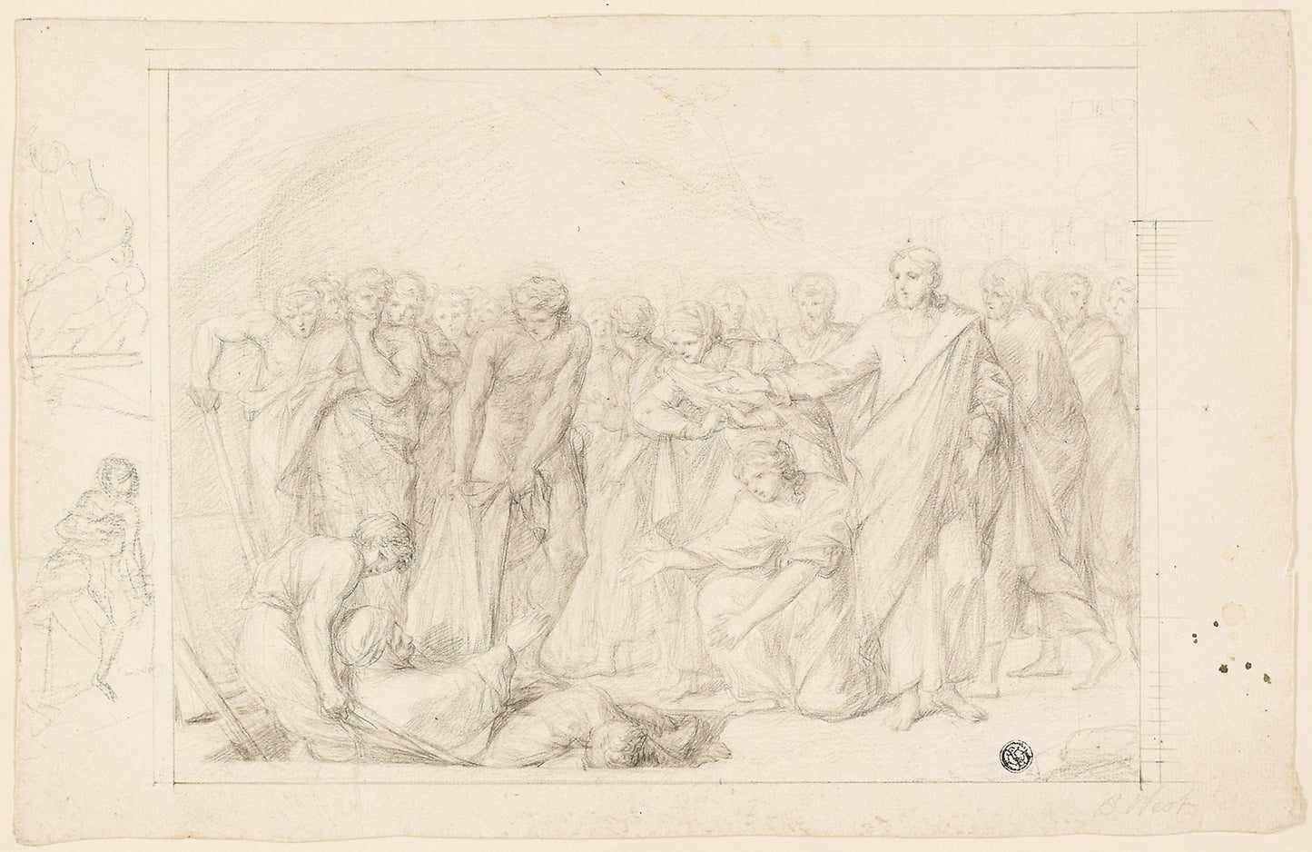 Death of Ananias - Attributed to Benjamin West, Poster Print Wall Art