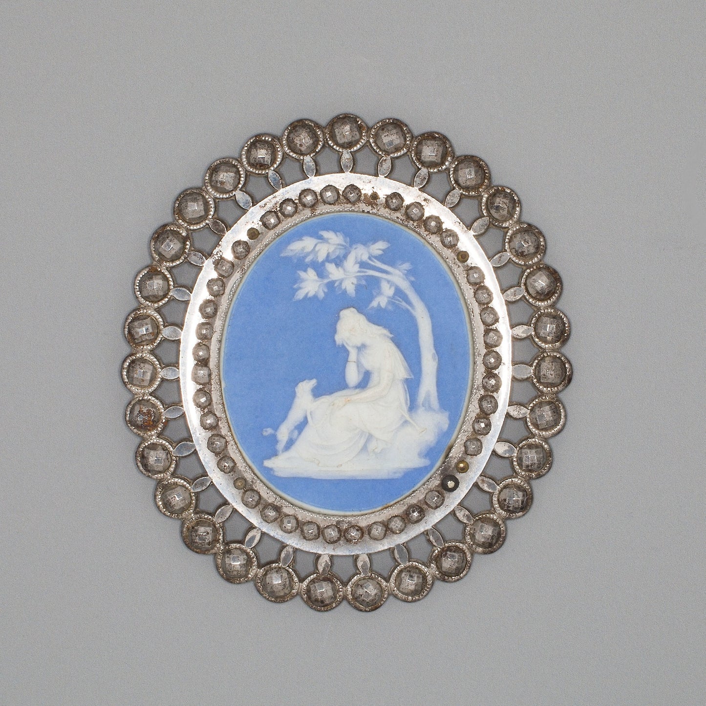 Medallion with Woman and Dog - Wedgwood Manufactory, Poster Print Wall Art
