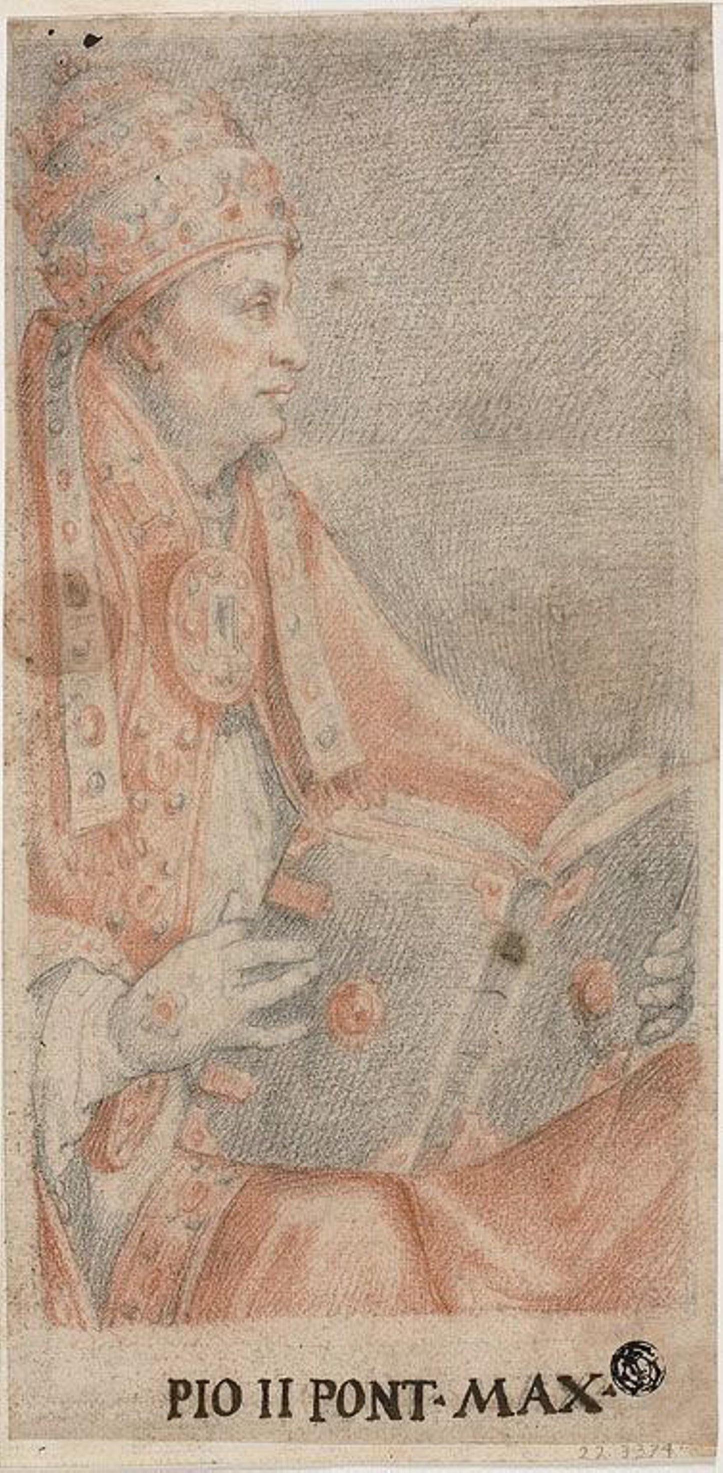 Pope Pius II - Attributed to Federico Zuccaro, Poster Print Wall Art