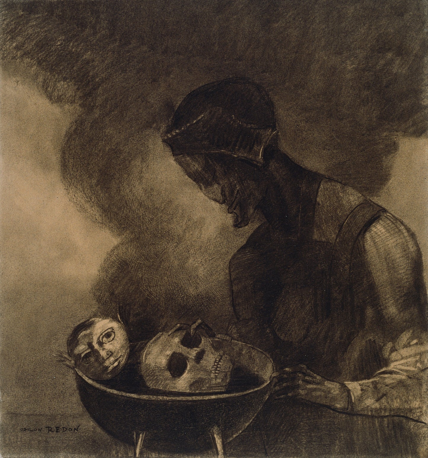 Cauldron of the Sorceress: Odilon Redon,16x12"(A3) Poster