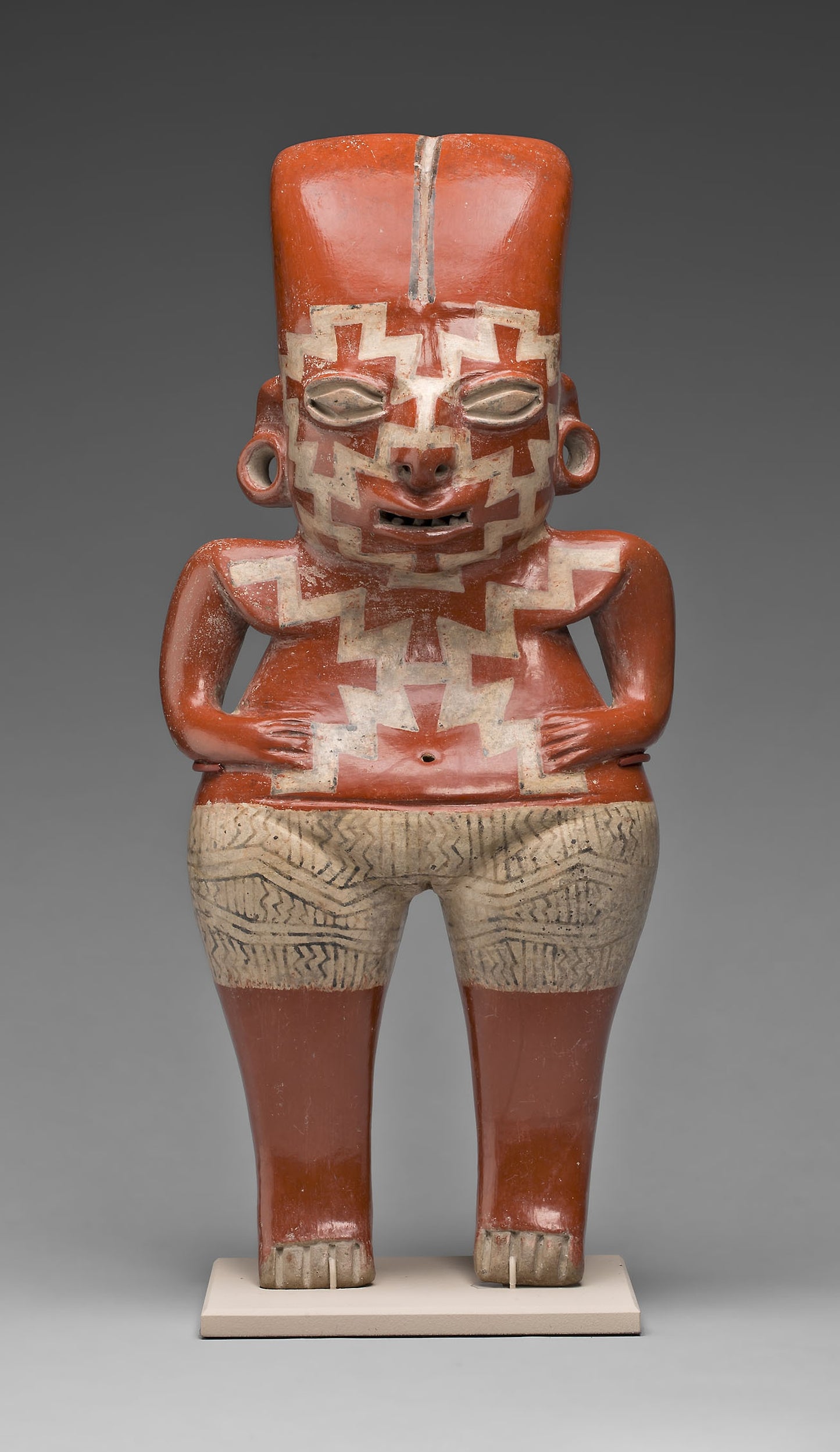 Female Figure with Bold, Geometric Face and Body Paint - Chupícuaro, Poster Print Wall Art