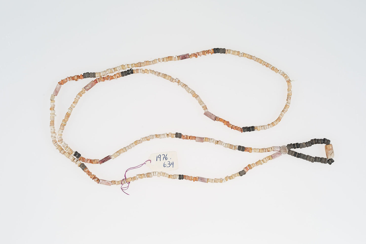 Necklace Strung with Shell and Ceramic Beads - Chancay and Colonial Peru, Poster Print Wall Art