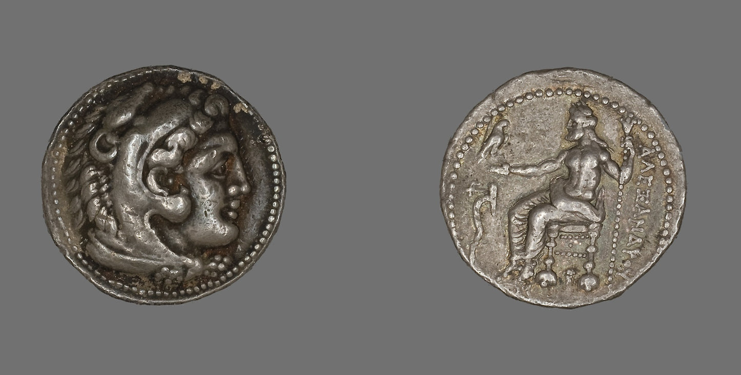 Tetradrachm (Coin) Portraying Alexander the Great - Greek, minted in Cilicia, Poster Print Wall Art