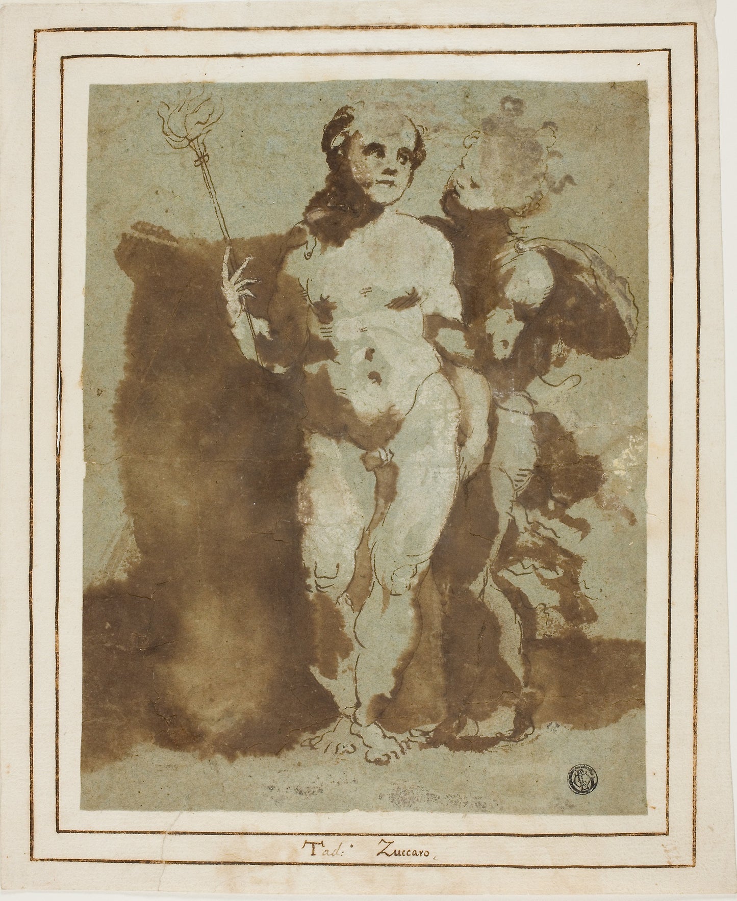 Pagan Child Couple - Circle of Domenico Beccafumi, called Il Mecarino (Italian, 1484-1551), Poster Print Wall Art
