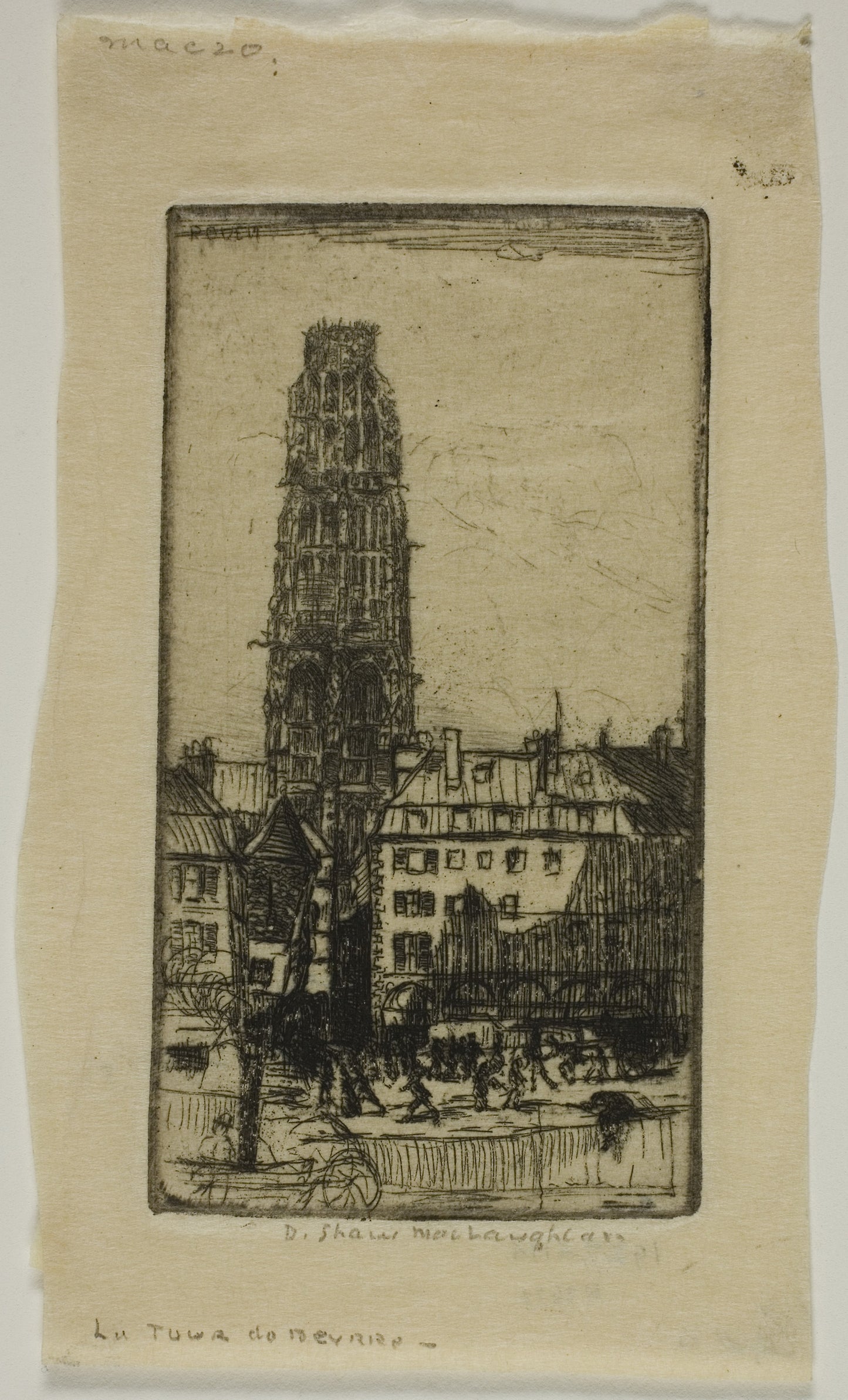 Tour de Beurre, Rouen - Donald Shaw MacLaughlan, Poster Print Wall Art