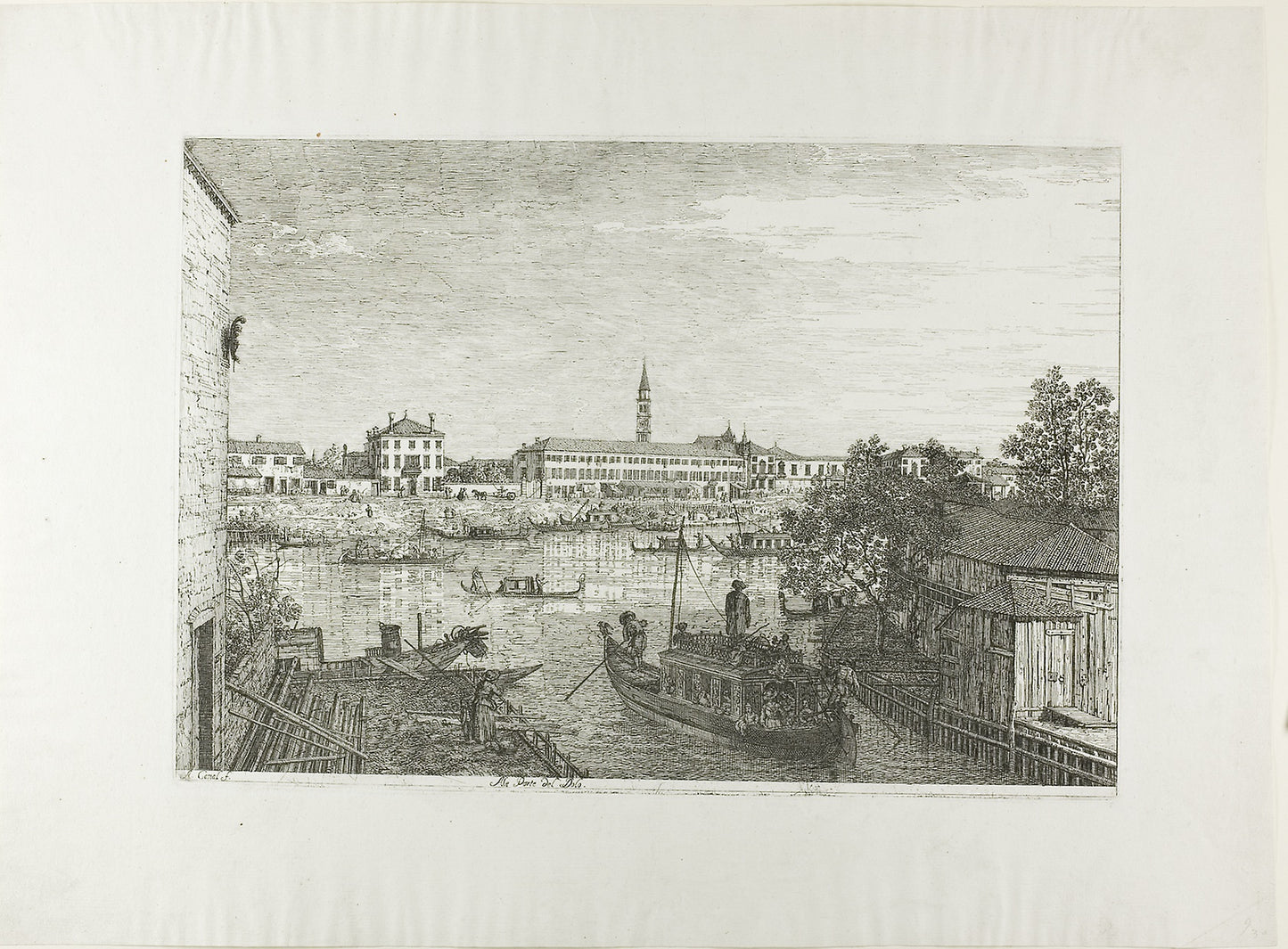 Ale Porto del Dolo - Canaletto, Poster Print Wall Art
