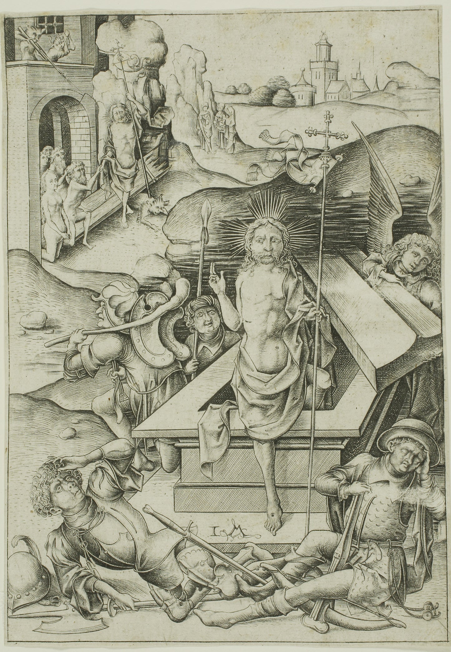 The Resurrection - Israhel van Meckenem, Poster Print Wall Art