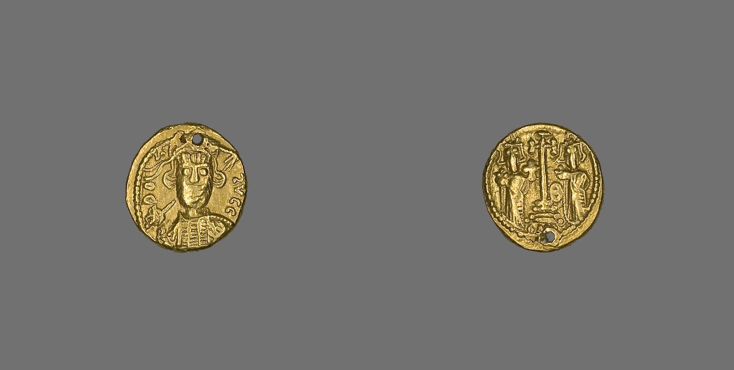 Solidus (Coin) of Constantine IV Pogonatus - Byzantine, Poster Print Wall Art