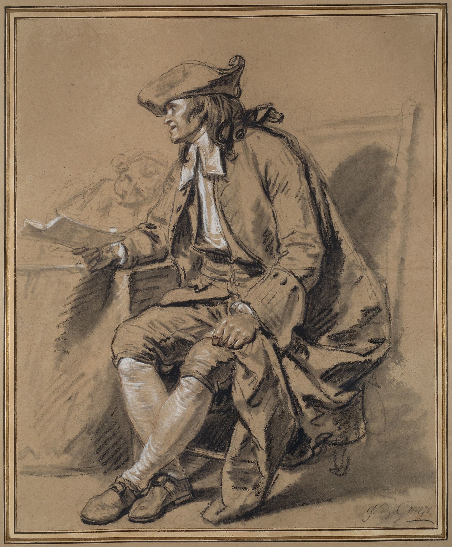 The Notary - A Study for "The Marriage Contract" - Jean-Baptiste Greuze, Poster Print Wall Art
