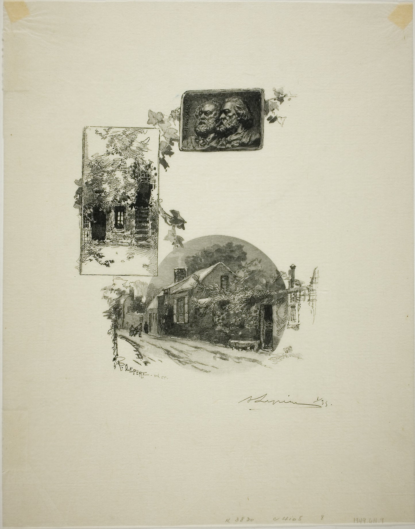 Entry to Rousseau's Studio and the Millet Home - Louis Auguste Lepère (French, 1849-1918), Poster Print Wall Art