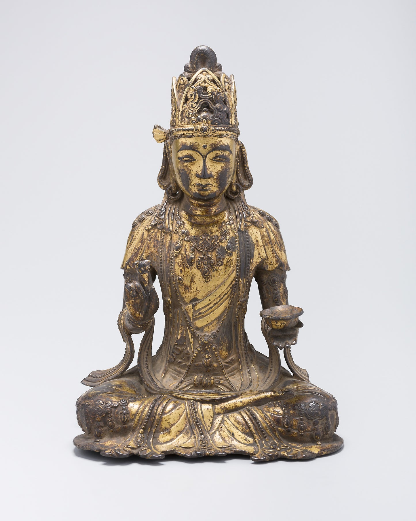 Guanyin (Avalokiteshvara) Holding Lotus-Form Cup - China, Poster Print Wall Art