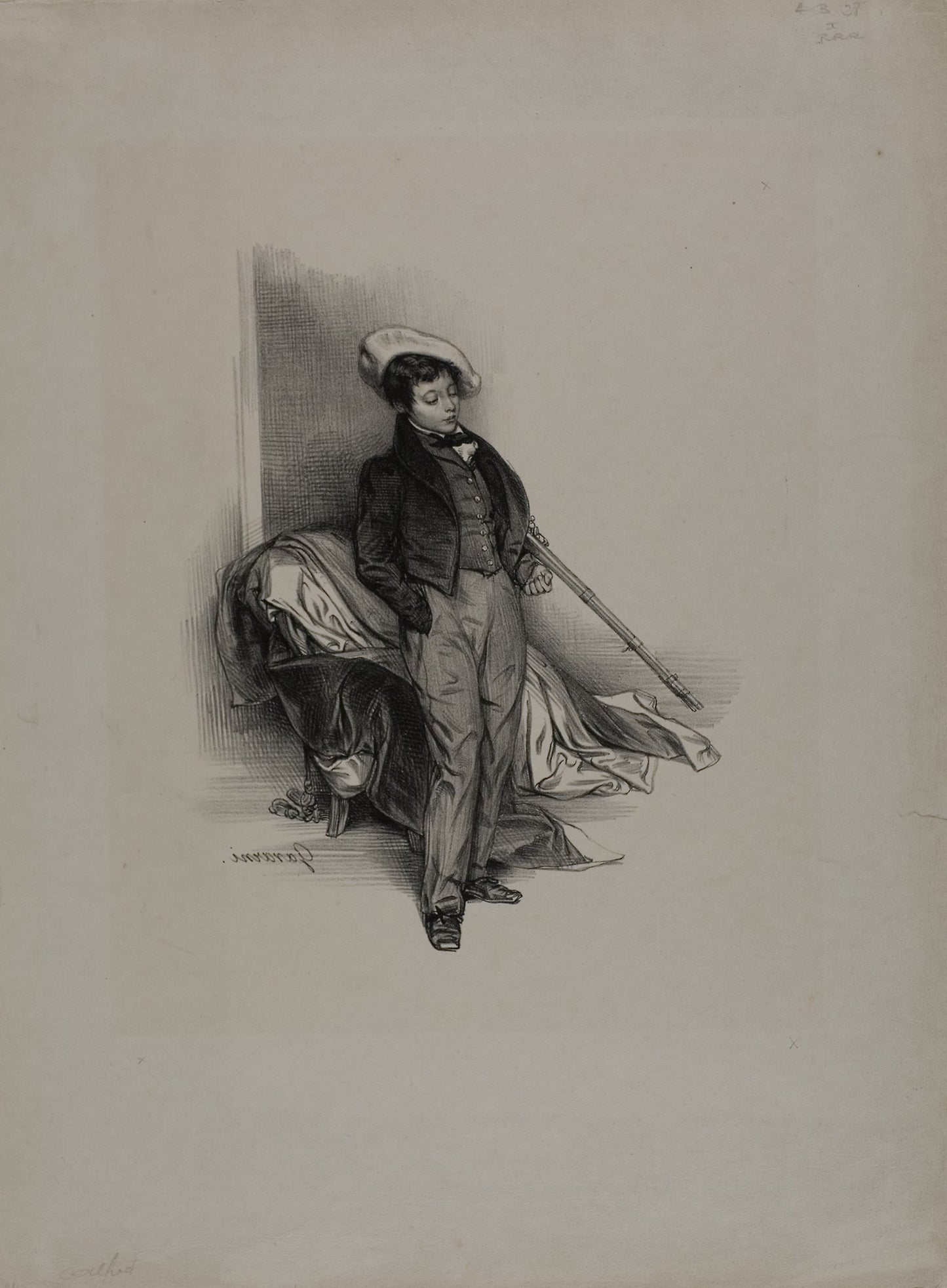 Alfred Feydeau, from Etudes d'enfants - Paul Gavarni, Poster Print Wall Art