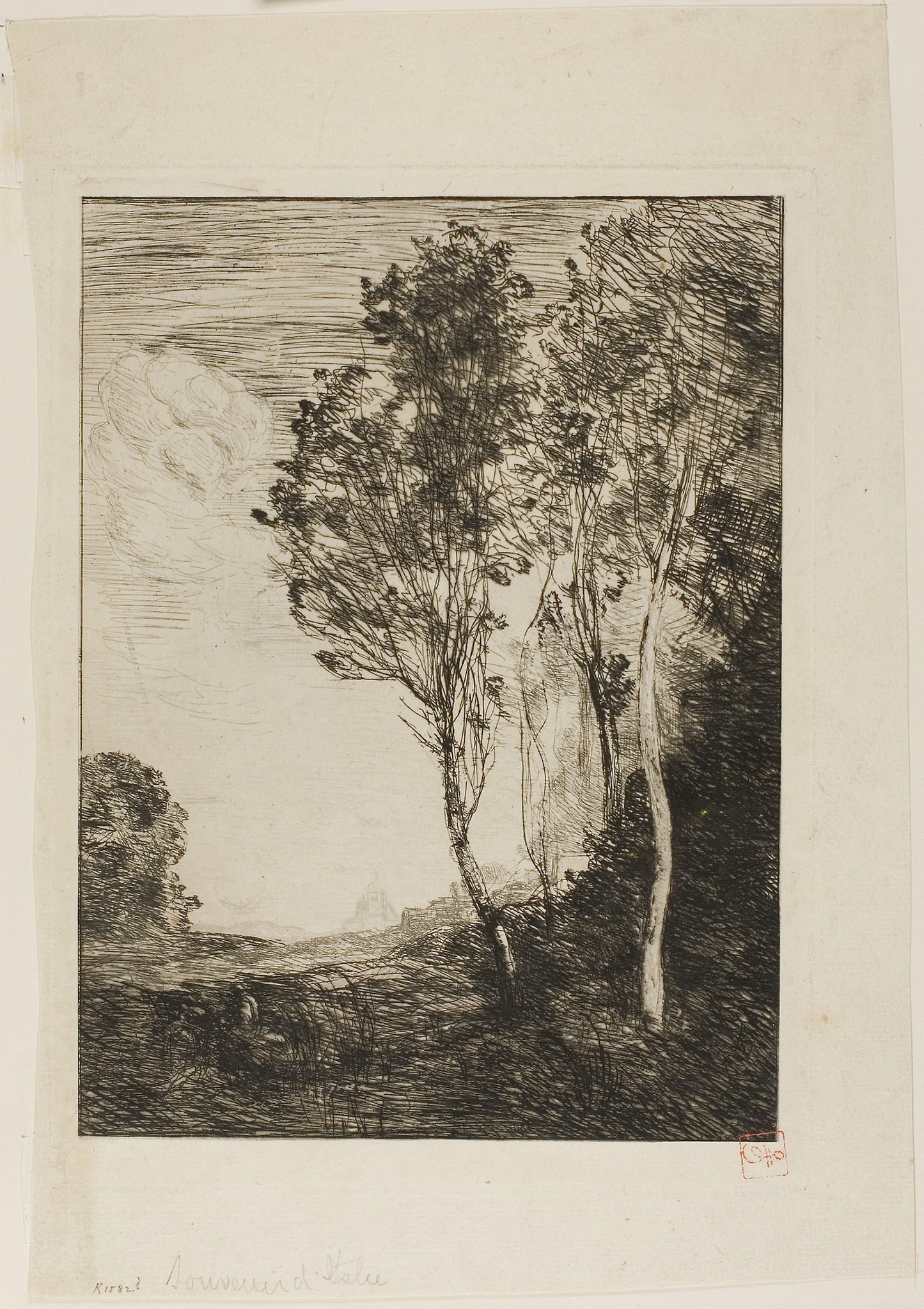 Souvenir of Italy - Jean-Baptiste-Camille Corot, Poster Print Wall Art