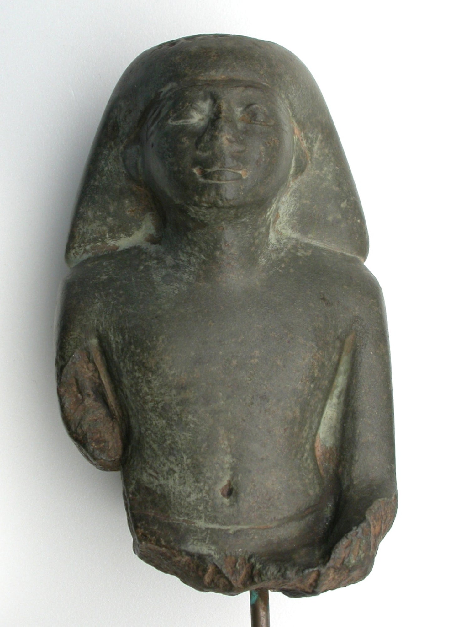 Fragmentary Statue - Bust of a Seated Man - Egyptian, Poster Print Wall Art