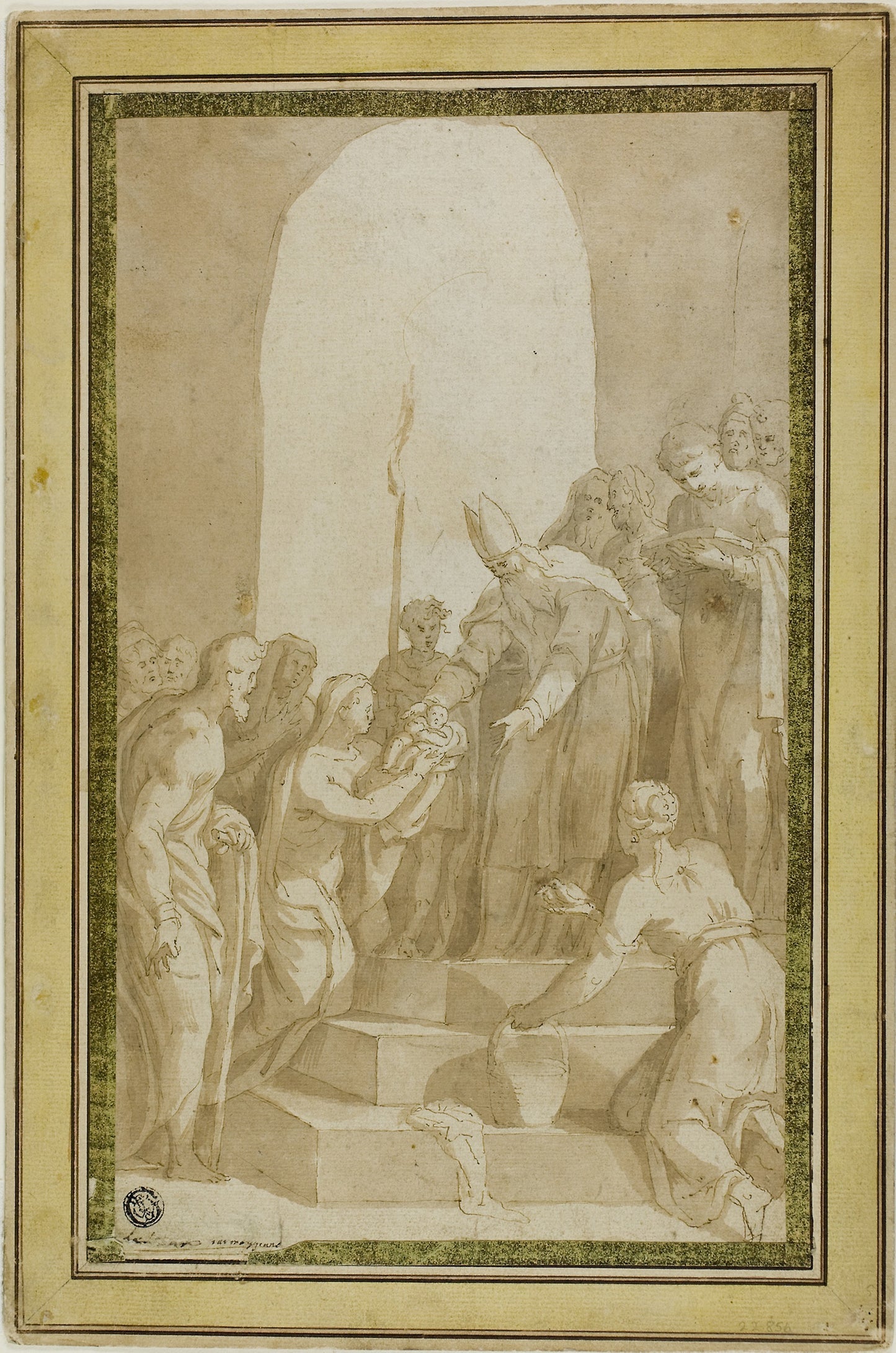 Study for the Presentation of the Christ Child in the Temple - Giovanni Guerra (Italian, 1544-1618), Poster Print Wall Art
