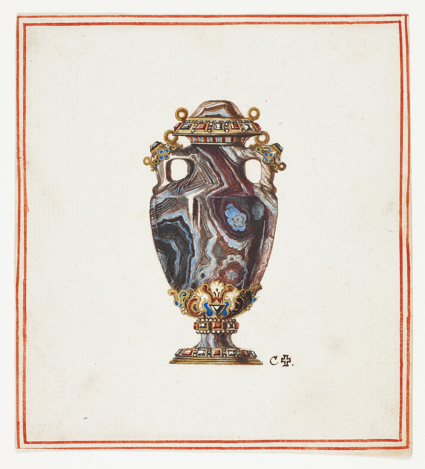 Porphyry Vase - Giuseppe Grisoni, Poster Print Wall Art