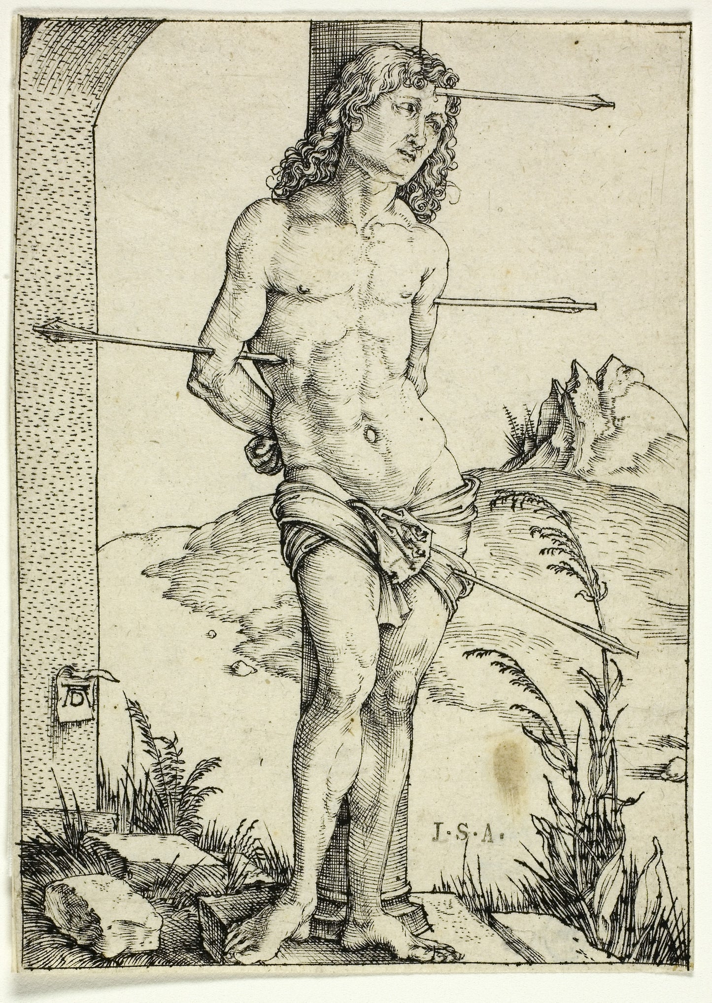 St. Sebastian at the Column - Albrecht Dürer, Poster Print Wall Art