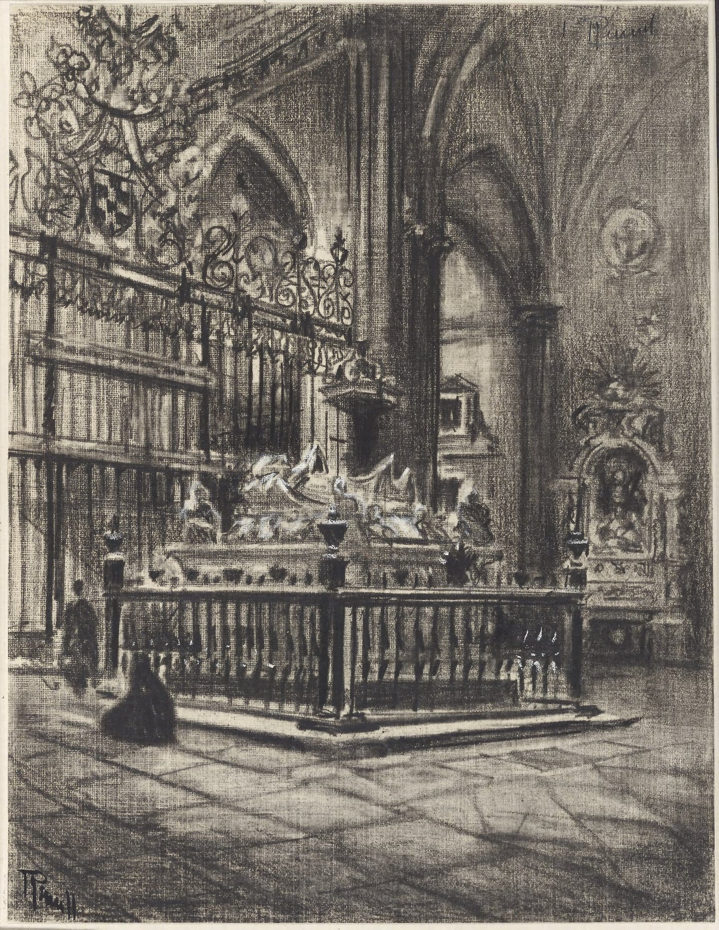 Alcalá, "The Gorgeous Sarcophagus" of Ximenez - Joseph Pennell, Poster Print Wall Art
