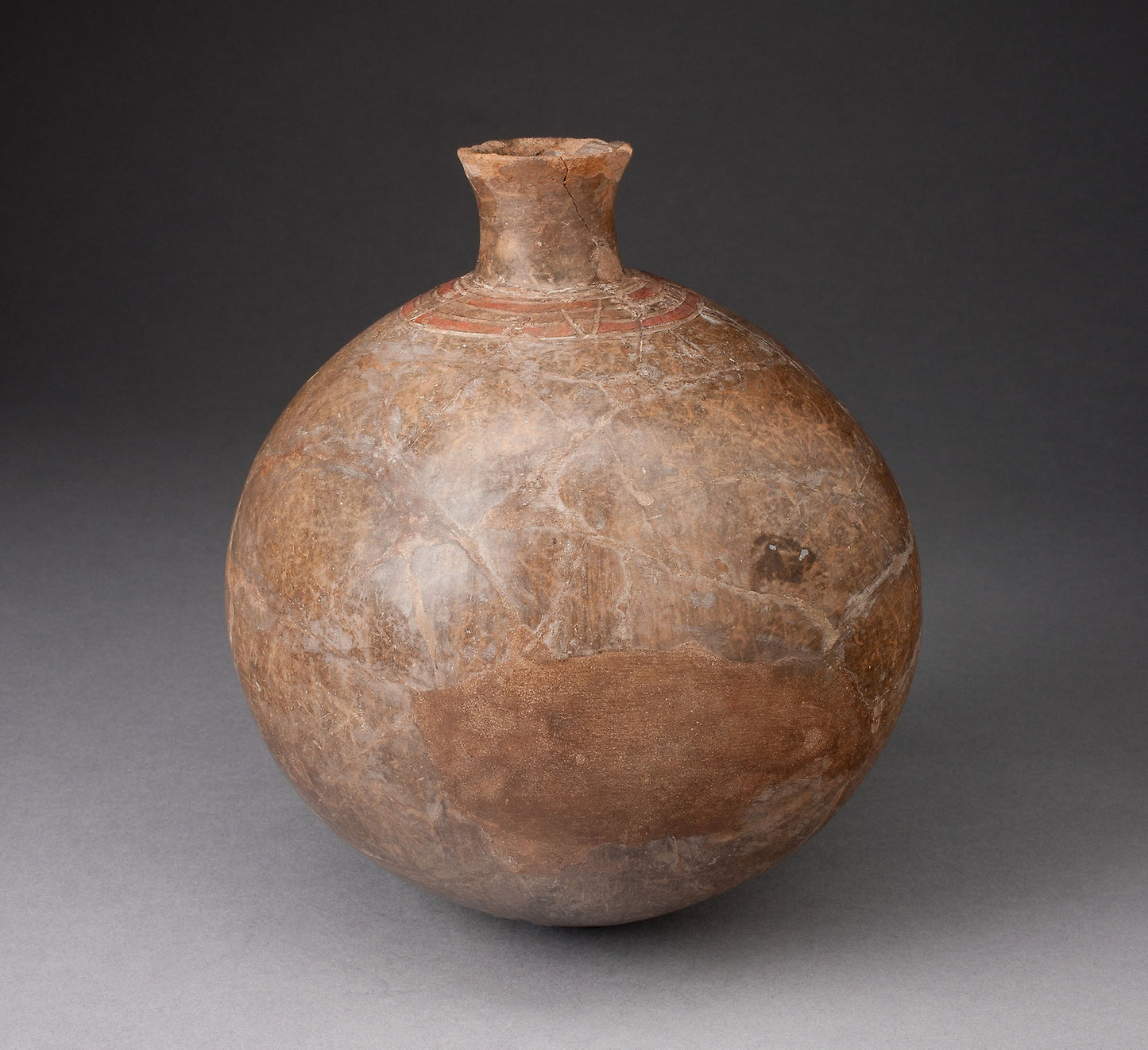 Bottle with Incised Feline Tooth Motif Around Neck - Paracas, Poster Print Wall Art