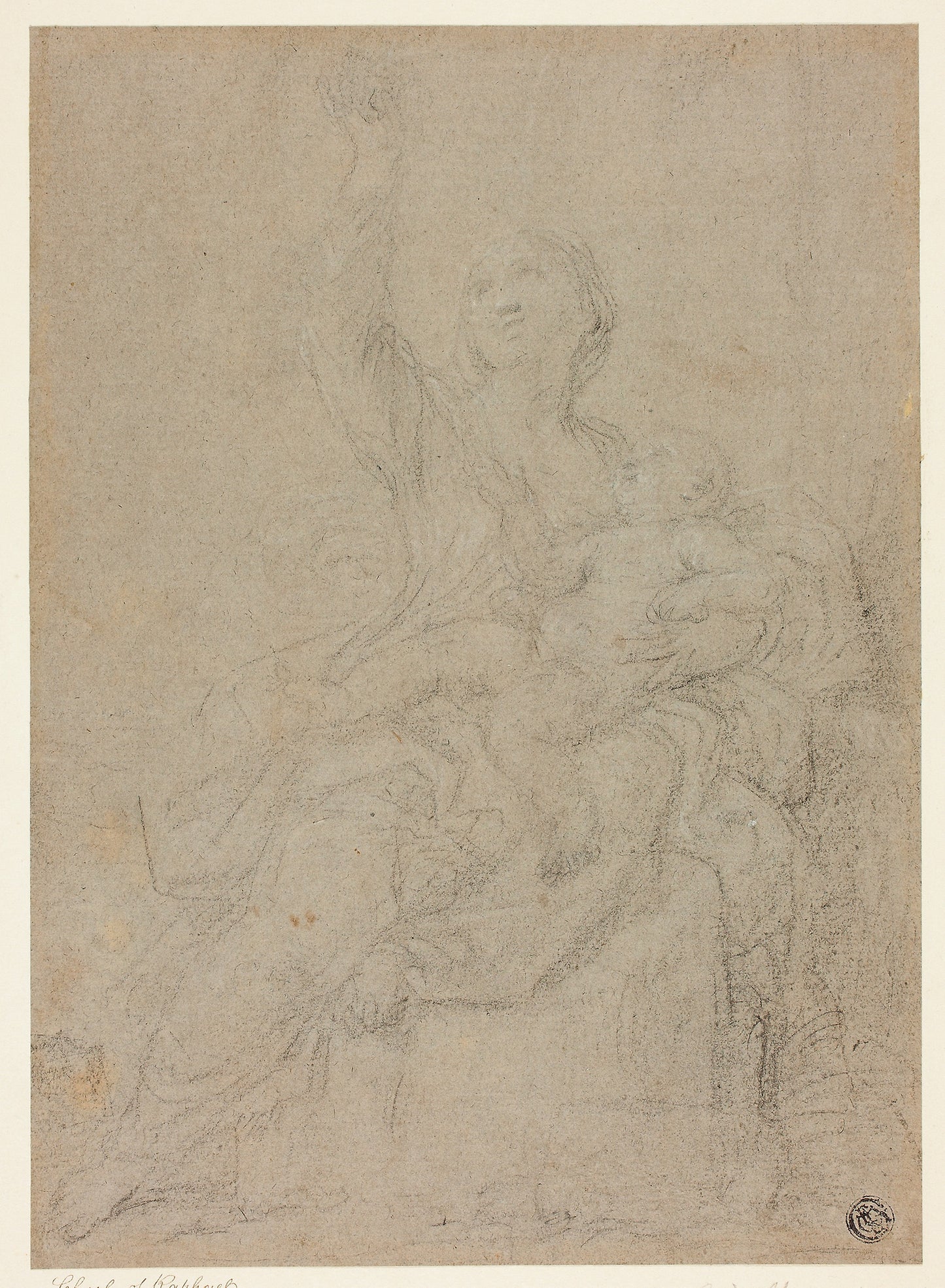 Seated Madonna and Child - Possibly Ciro Ferri (Italian, 1634-1689), Poster Print Wall Art