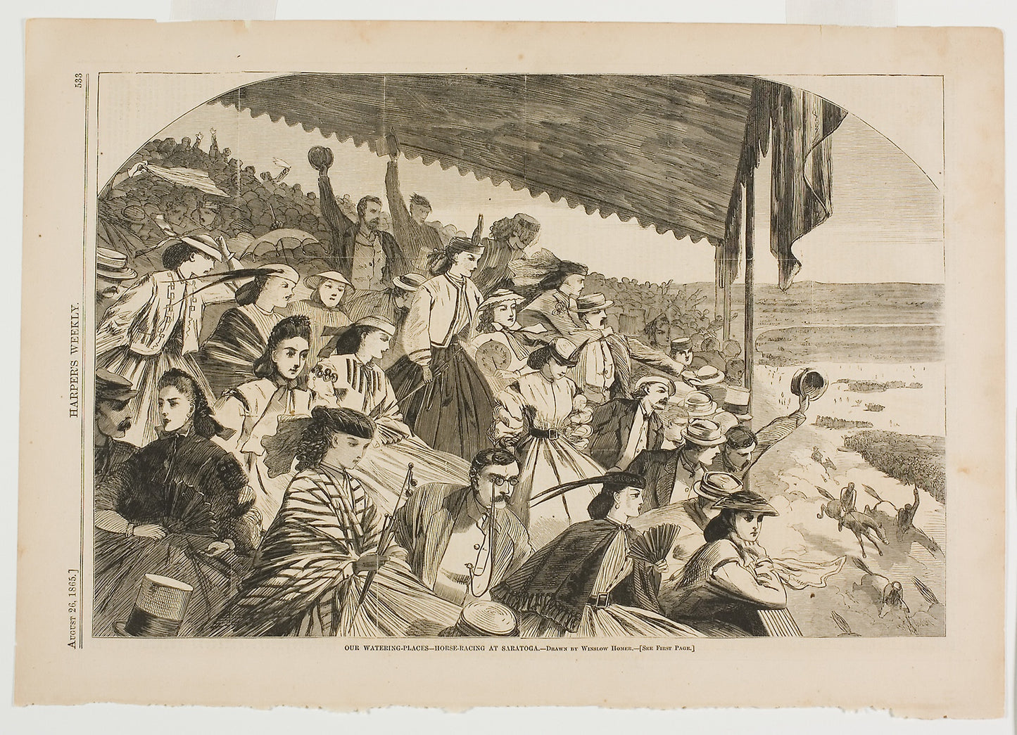 Our Watering Places—Horse-Racing at Saratoga - Winslow Homer (American, 1836-1910), Poster Print Wall Art
