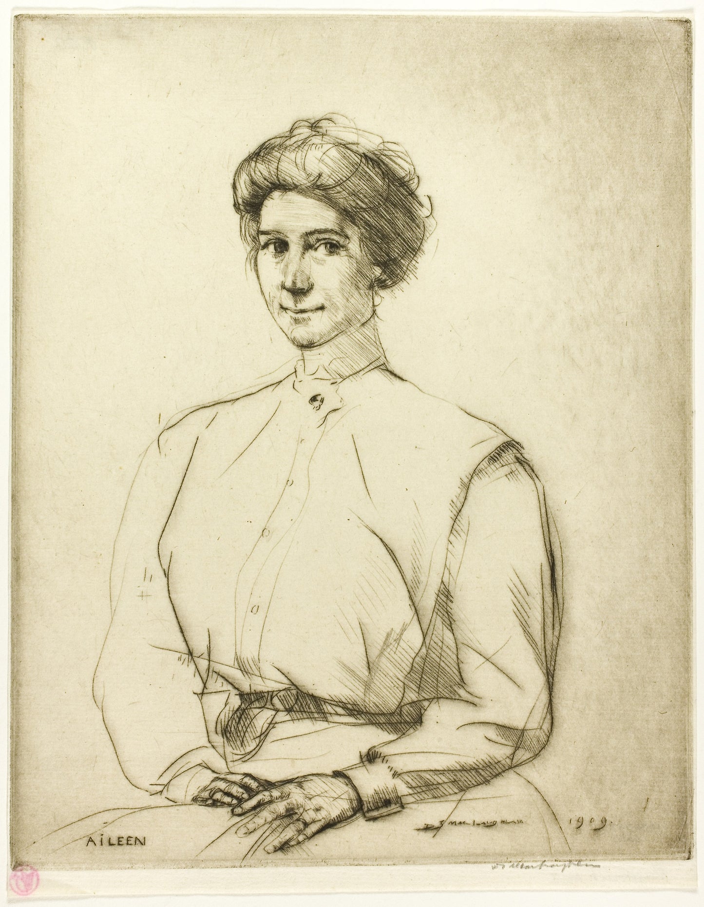 Drypoint Number One - Portrait - Donald Shaw MacLaughlan, Poster Print Wall Art