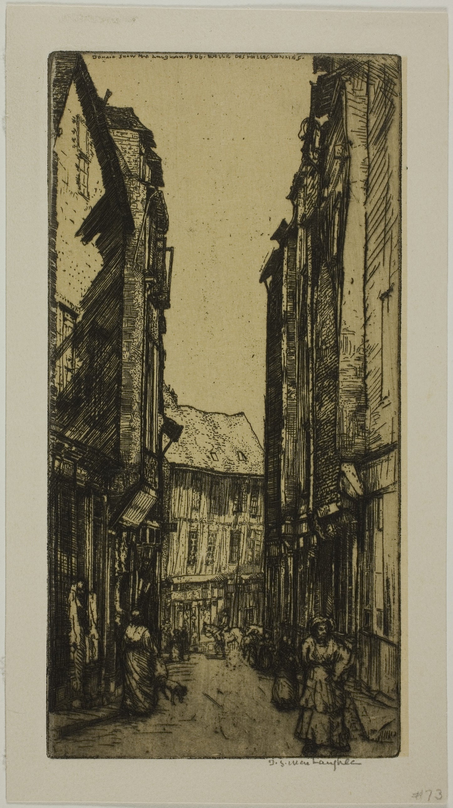 Rue des Halles, Vannes, Brittany - Donald Shaw MacLaughlan, Poster Print Wall Art