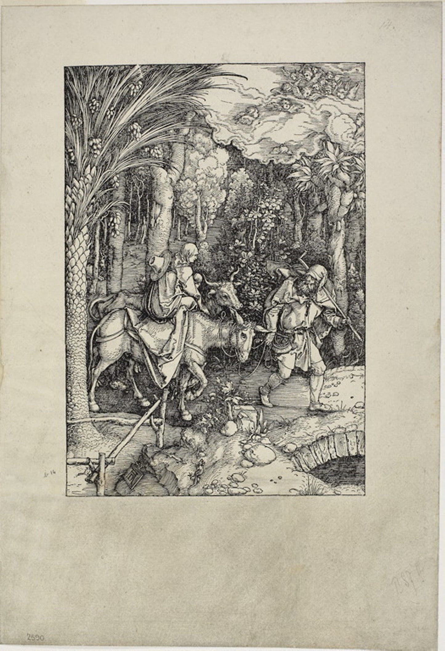 The Flight into Egypt, from the Life of the Virgin - Albrecht Dürer, Poster Print Wall Art