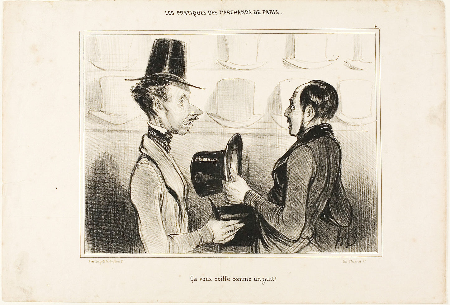 It fits you like a glove!, plate 34 from Types Parisiens: Honoré Victorin Daumier, Poster Print Wall Art