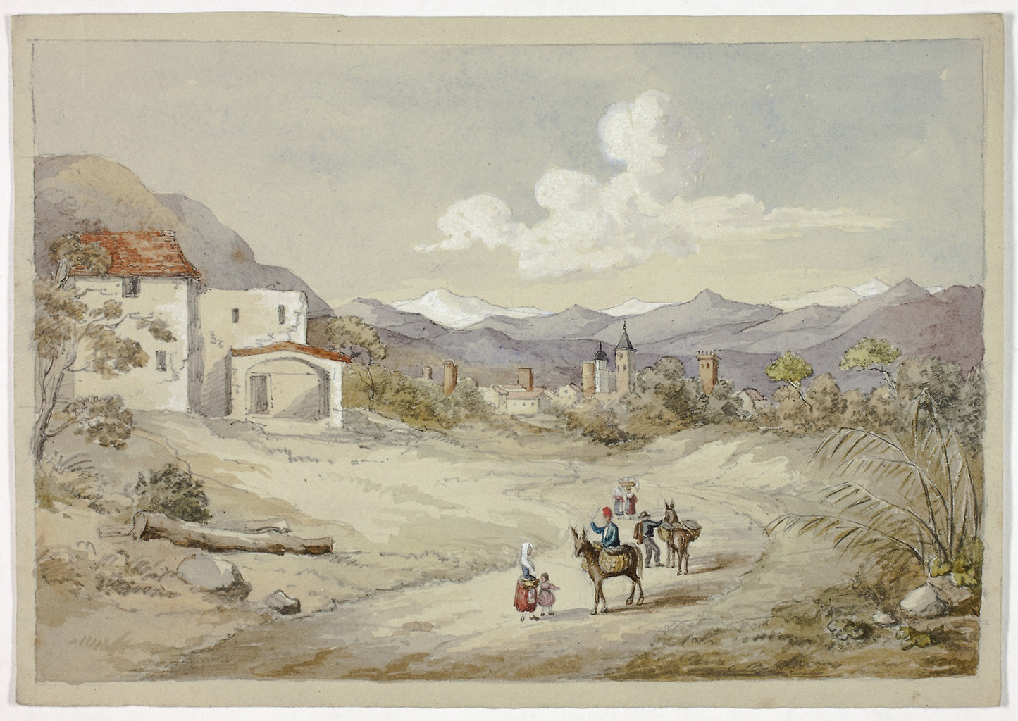 Albenga on the Corniche (Costal) Road - Elizabeth Murray, Poster Print Wall Art
