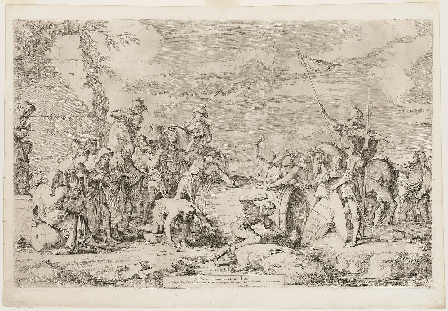 Death of Atilius Regulus - Salvator Rosa, Poster Print Wall Art