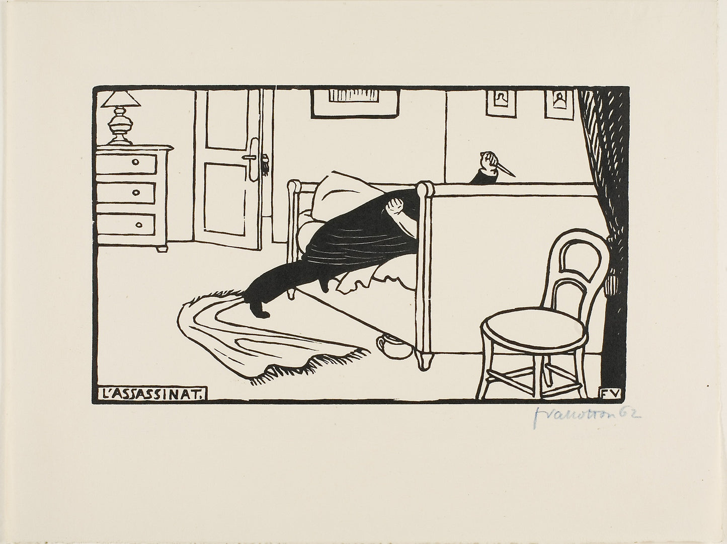 Murderer - Félix Edouard Vallotton, Poster Print Wall Art