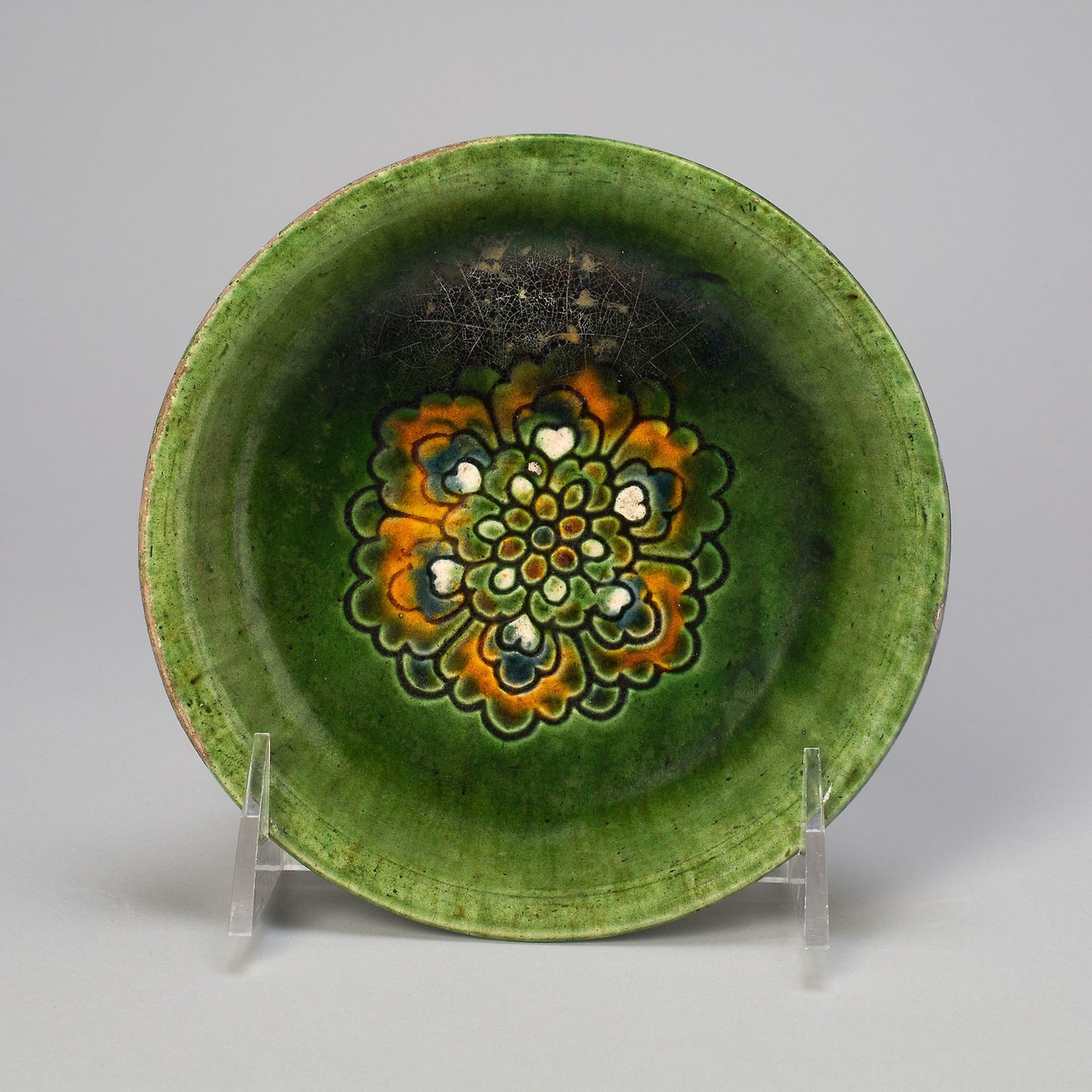 Shallow Dish with Rosette Design - China, Poster Print Wall Art
