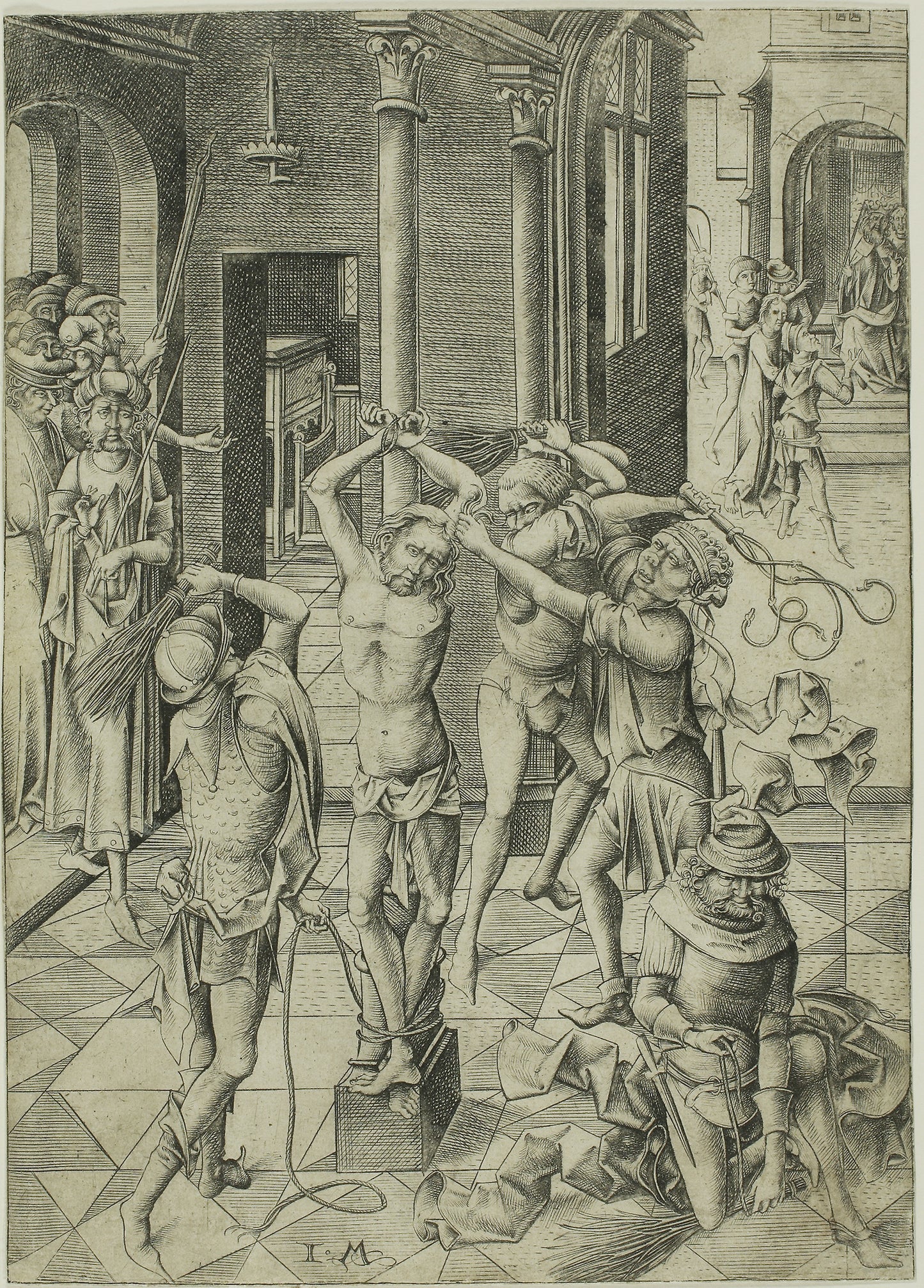 The Flagellation - Israhel van Meckenem, Poster Print Wall Art
