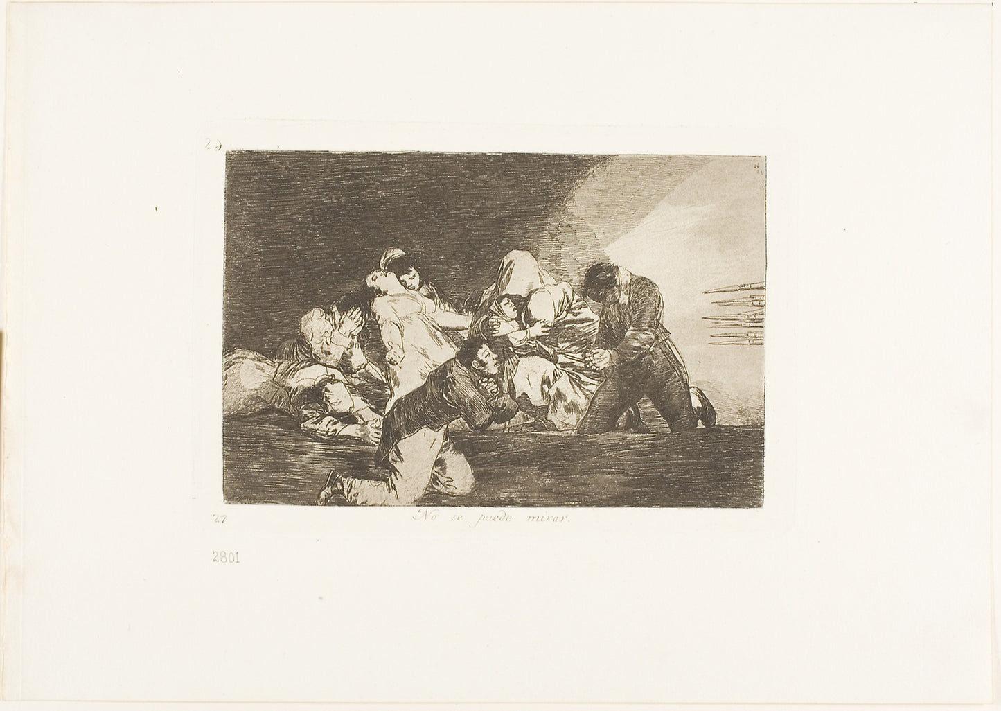 One Can't Look, plate 26 from The Disasters of War - Francisco José de Goya y Lucientes, Poster Print Wall Art