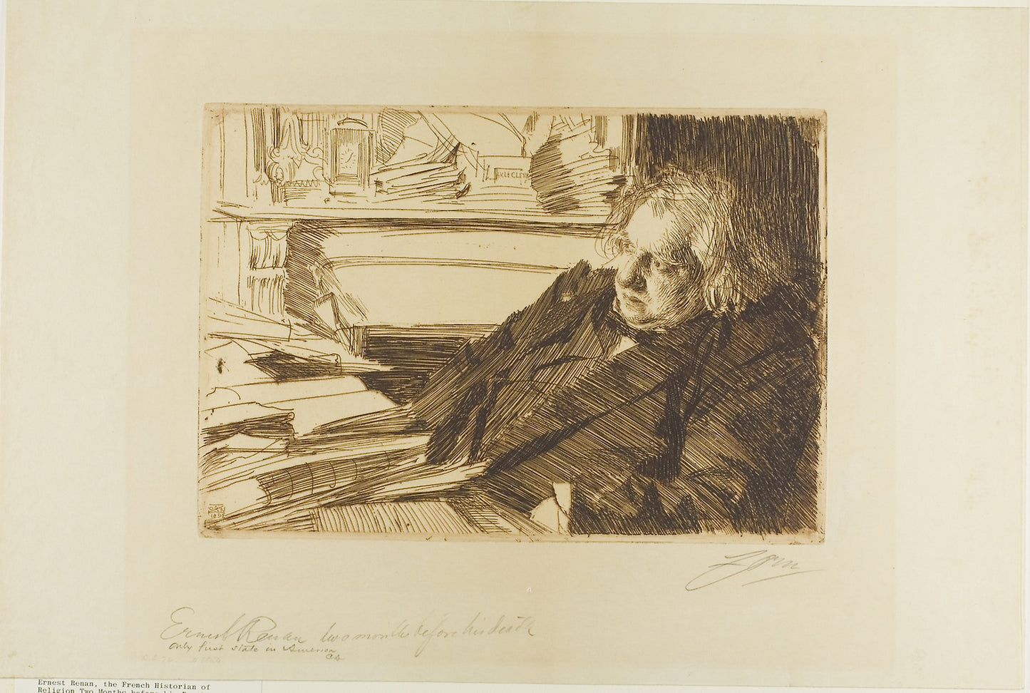 Ernest Renan - Anders Zorn, Poster Print Wall Art