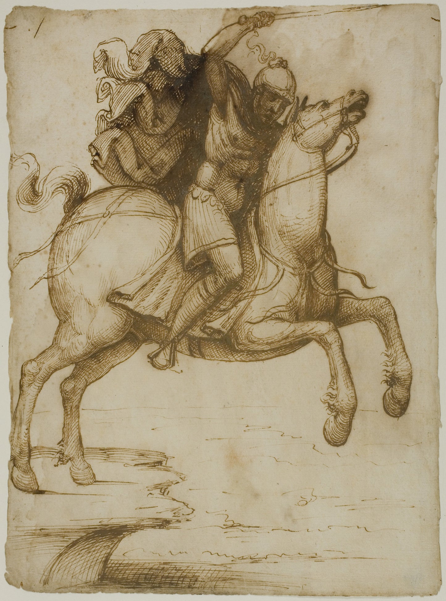 Marcus Curtius Leaping into the Abyss - Pseudo-Pacchia, Poster Print Wall Art