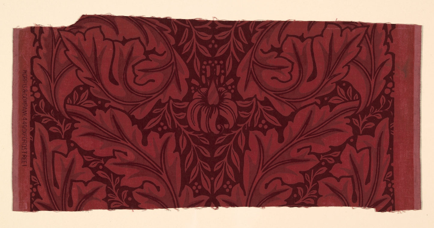 Acanthus (Formerly a Furnishing Textile) from the John J. Glessner House, Chicago - Designed - William Morris (English, 1834–1896), Poster Print Wall Art