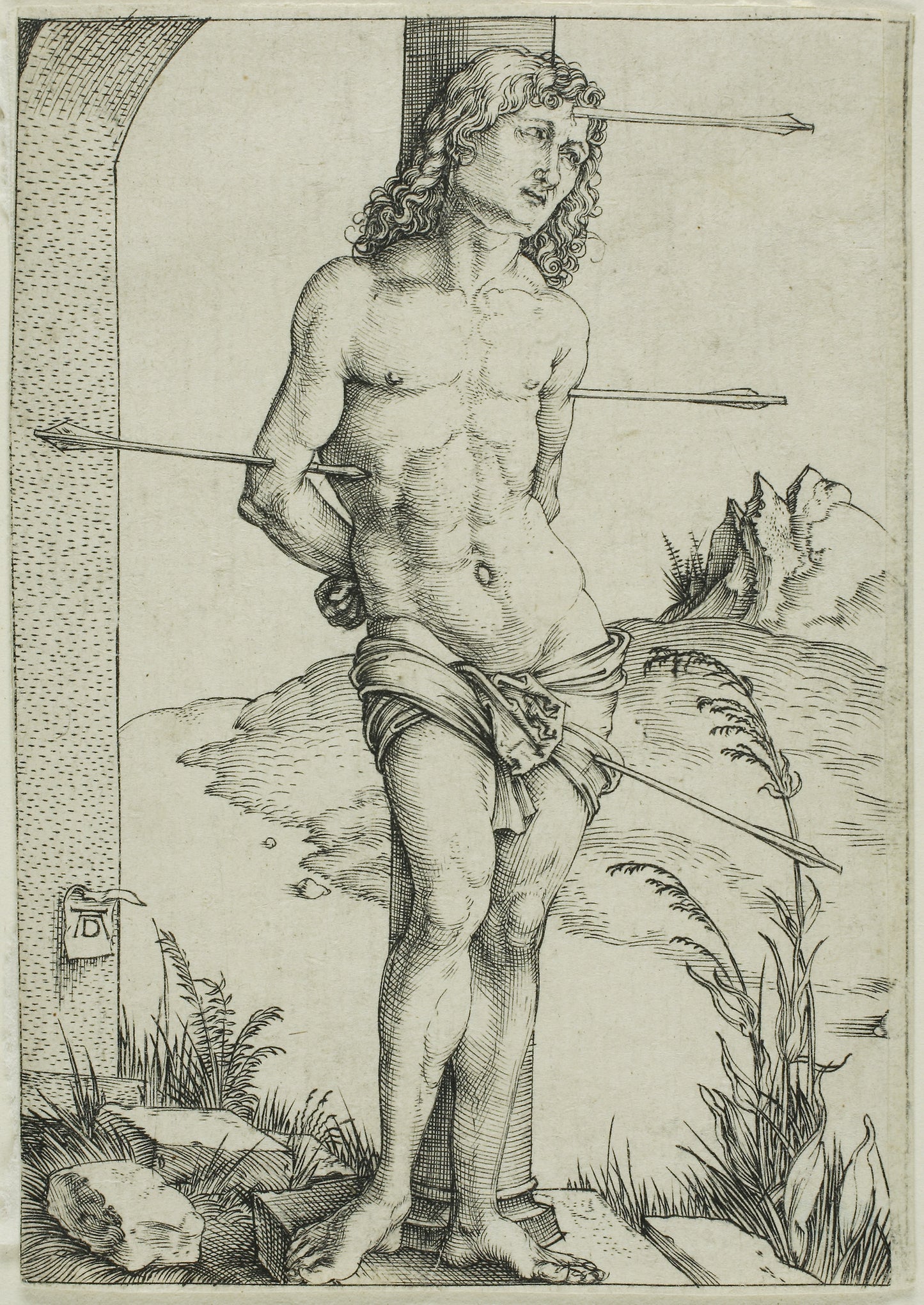 St. Sebastian Bound to the Column - Albrecht Dürer, Poster Print Wall Art