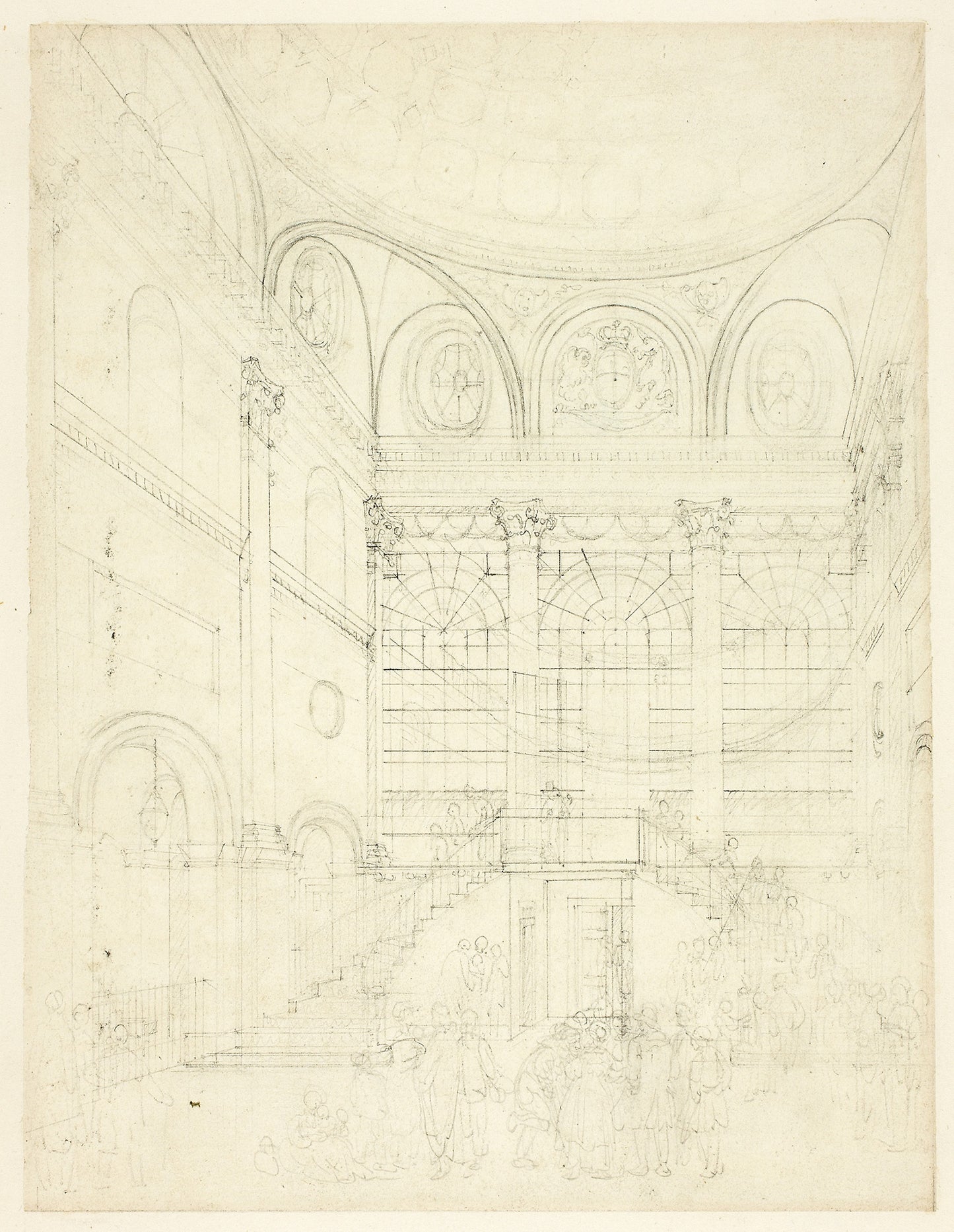 Study for Session House, Clerkenwell, from Microcosm of London - Augustus Charles Pugin (English, born France, 1762-1832), Poster Print Wall Art