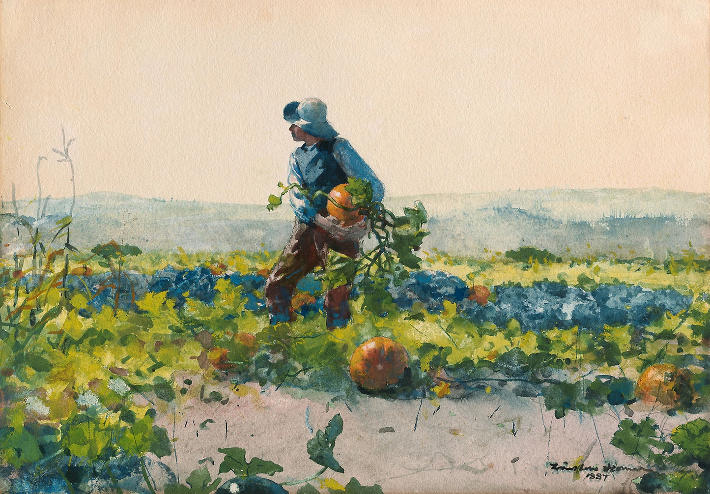 For to Be a Farmer's Boy - Winslow Homer, Poster Print Wall Art