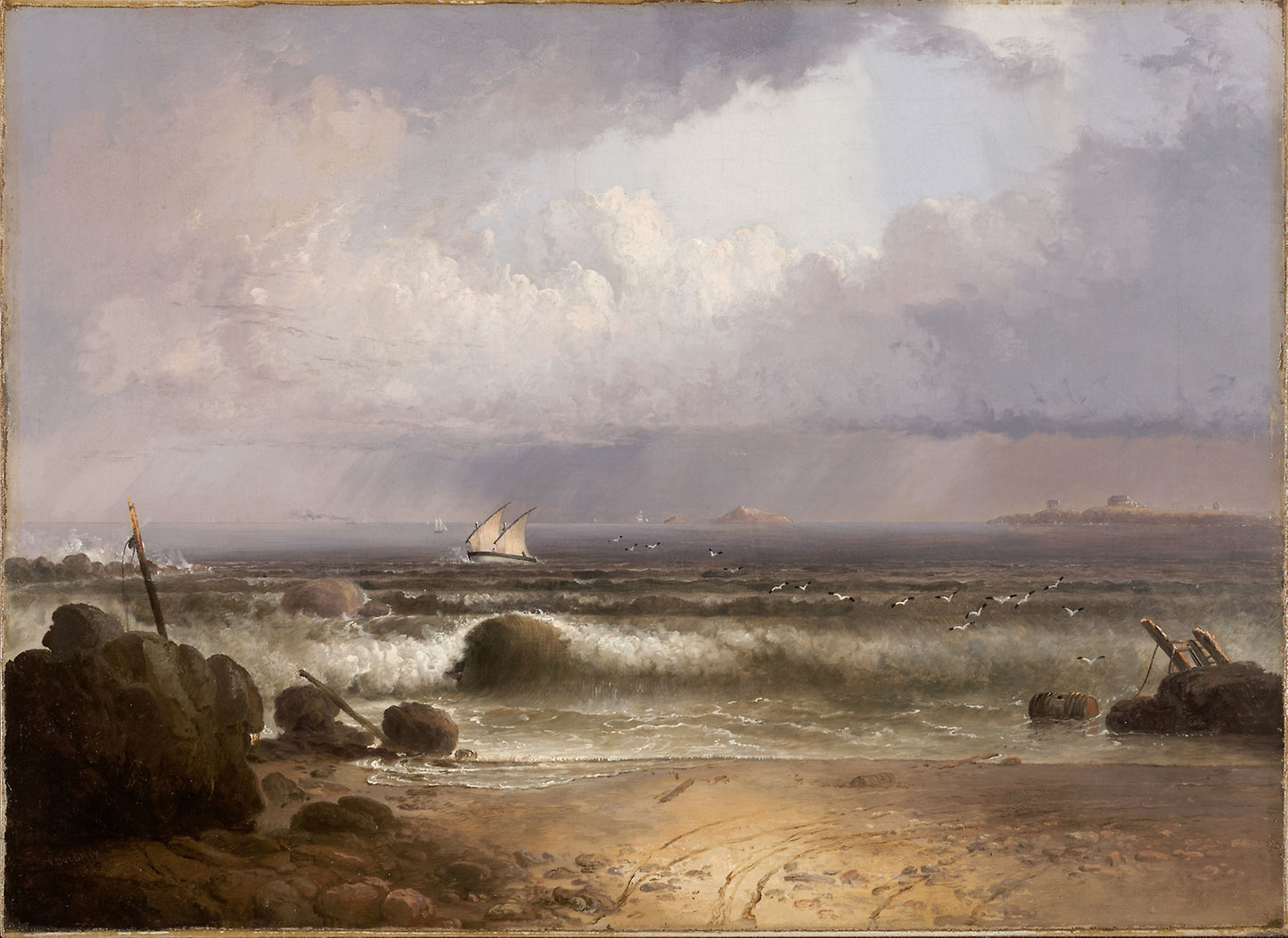 Coming Squall (Nahant Beach with a Summer Shower) - Thomas Doughty, Poster Print Wall Art