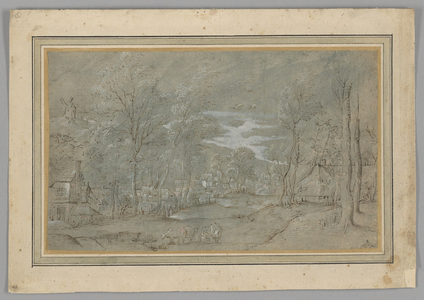 Village Among the Trees - possibly Master of the Small Landscapes, Netherlandish, fl. 1560, Poster Print Wall Art