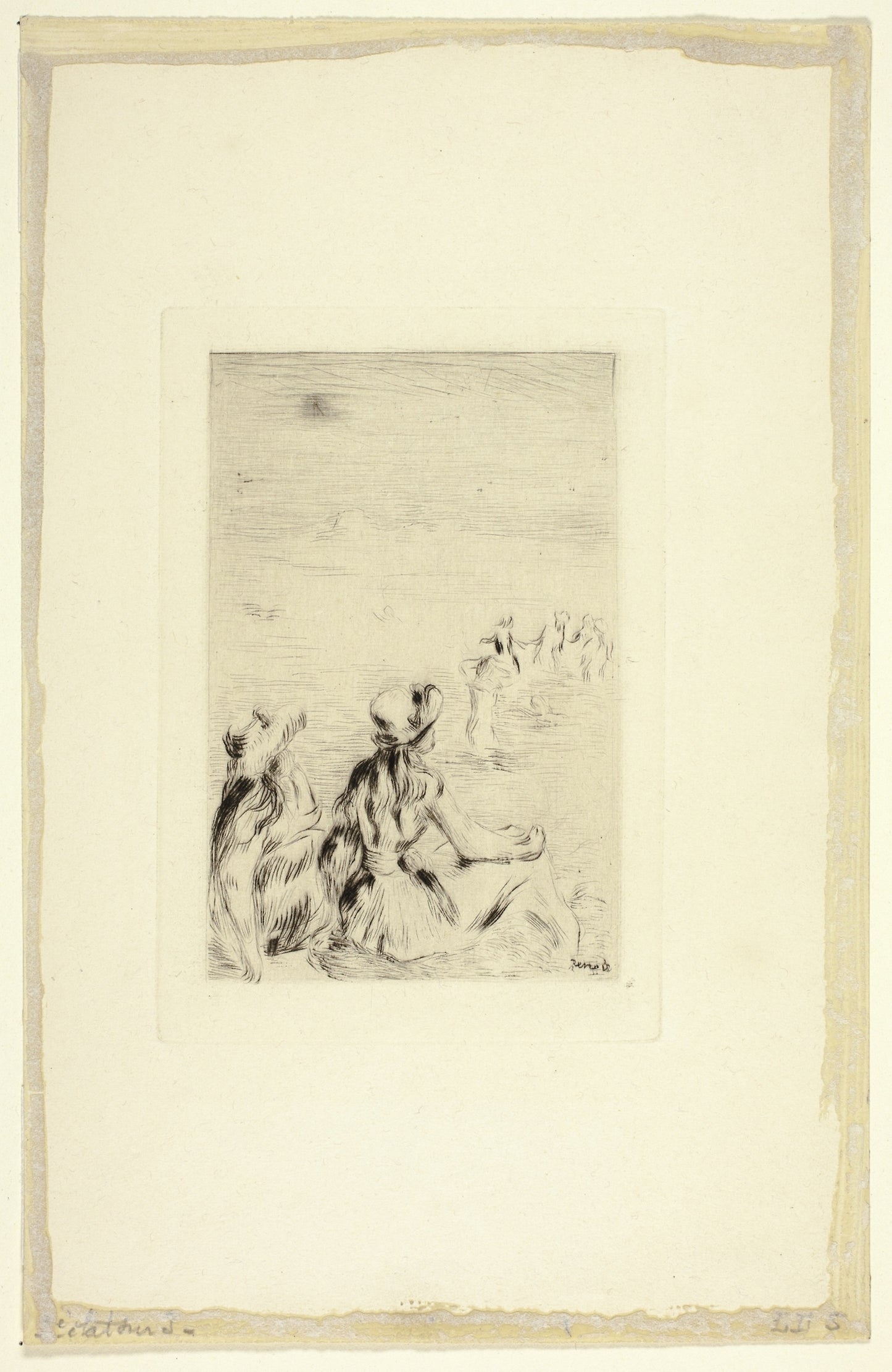 Children on the Beach, Berneval: Pierre Auguste Renoir,16x12"(A3) Poster