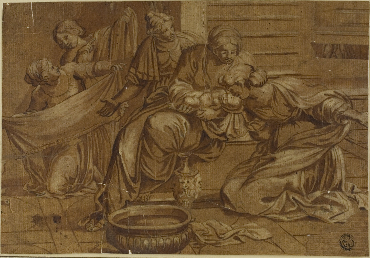 Birth of the Virgin - School of Domenichino, Poster Print Wall Art