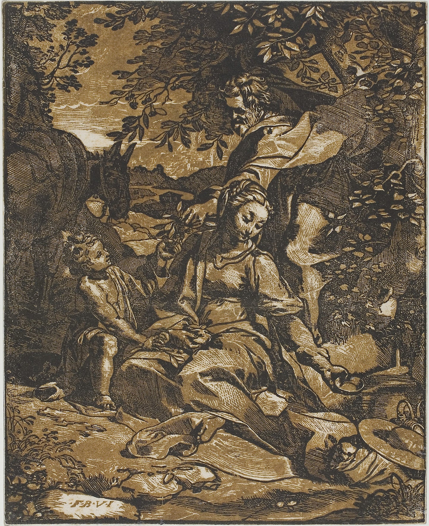 Rest on the Flight into Egypt - After Federico Barocci, Poster Print Wall Art