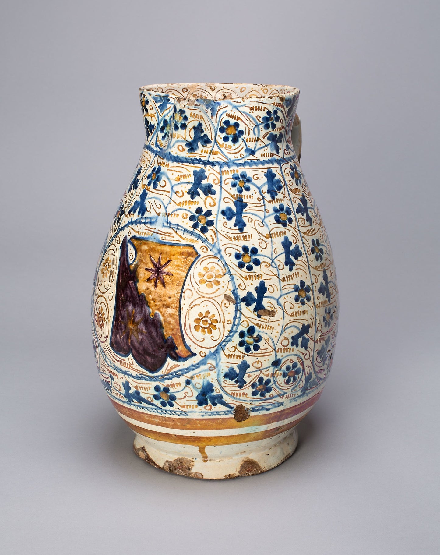 Jug with Bartoli Coat of Arms - Spanish; Valencia (probably Manises), Poster Print Wall Art