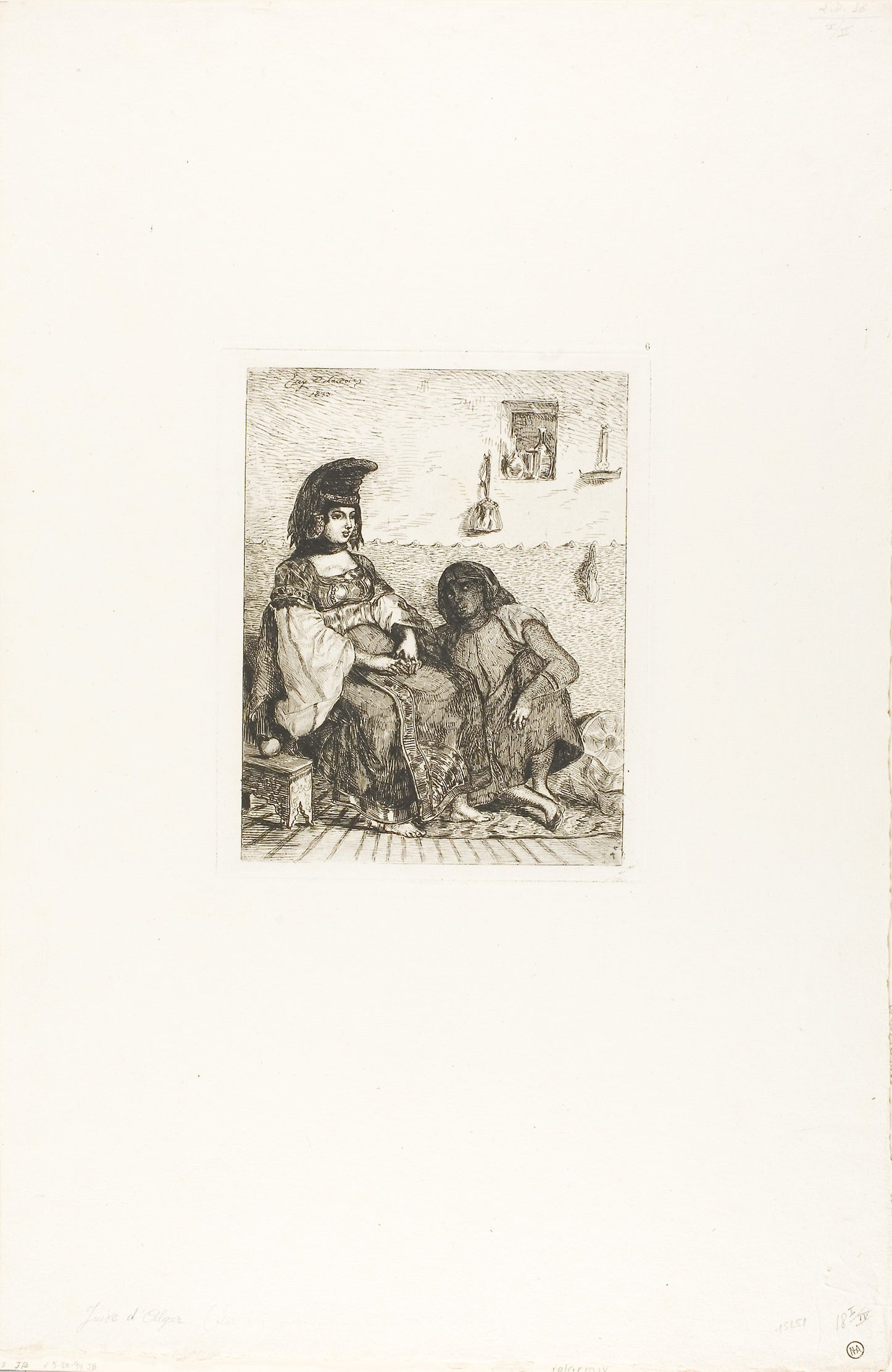Algerian Jewess - Eugène Delacroix, Poster Print Wall Art